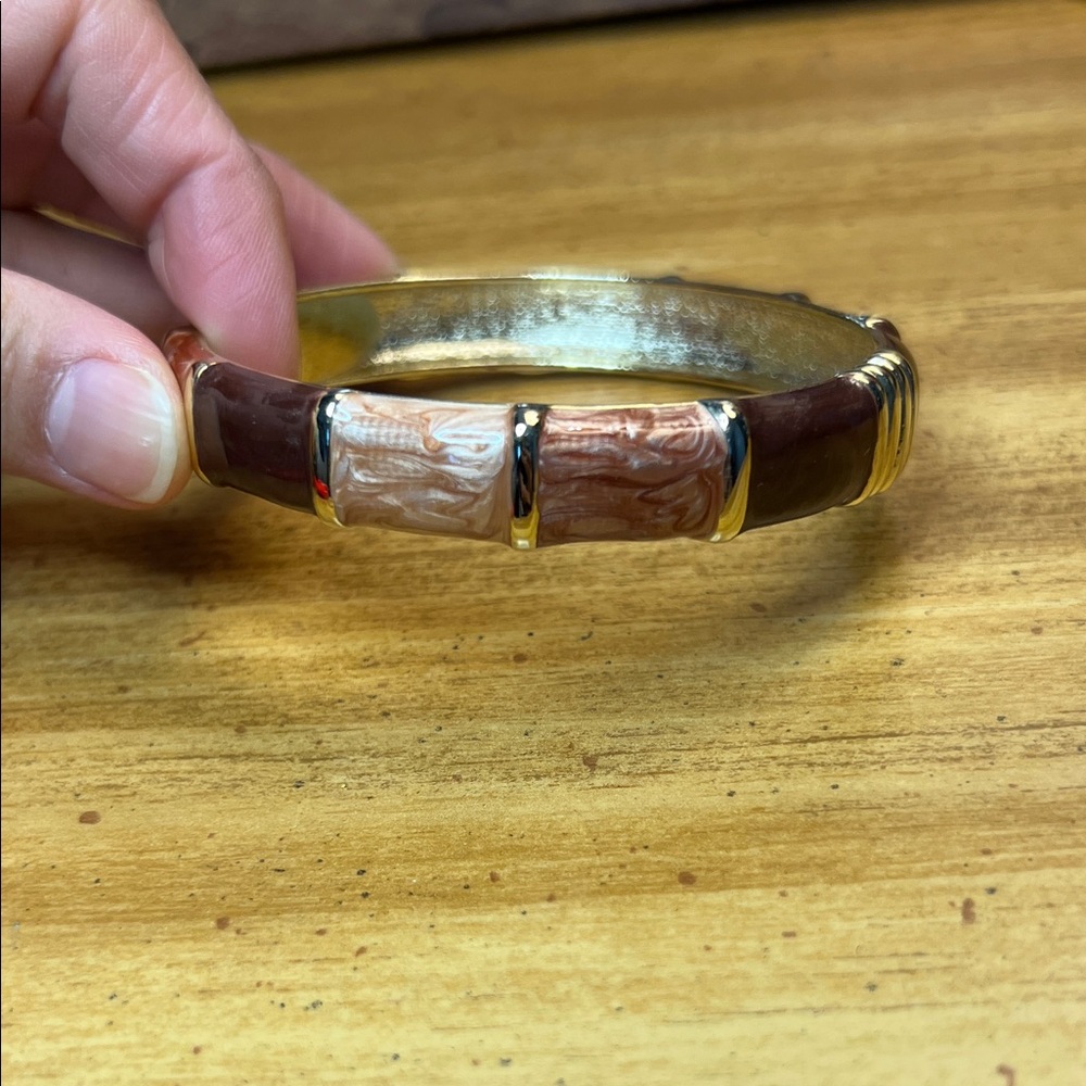 Chic Gold and Brown Bracelet